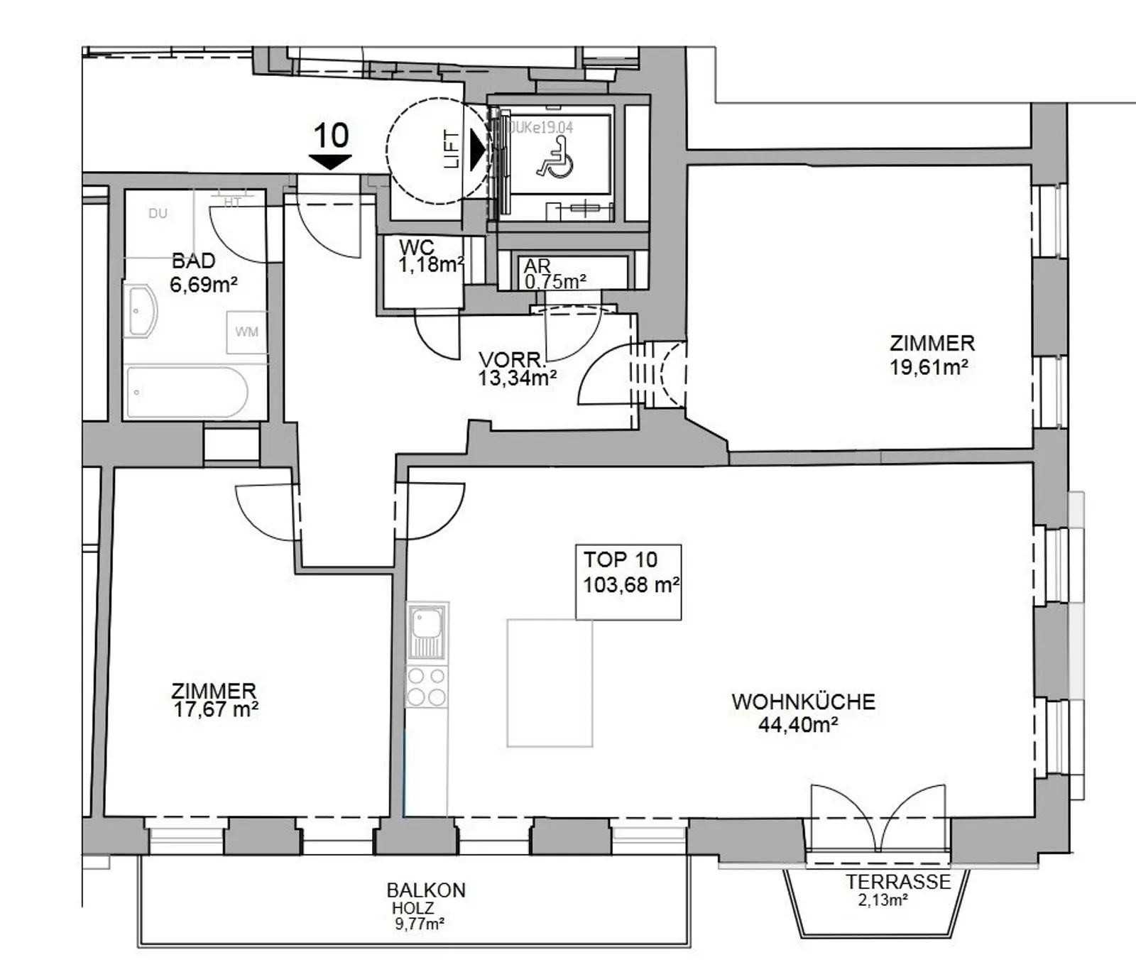 Exklusive 3-Zimmer-Wohnung mit Balkon & Blick auf das Wiener Riesenrad - Direkt an der U2 Messe-Prater optional Garagenplatz - 7/8